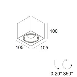 Delta Light Minigrid On 150 Soft DIM8 Ceiling lamp