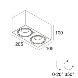 Delta Light Minigrid On 250 DIM8 Ceiling lamp