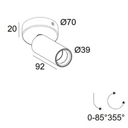 Delta Light Spy 39 On Focus ceiling lamp