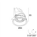 Delta Light ENTERO RD-S HE Plafondlamp