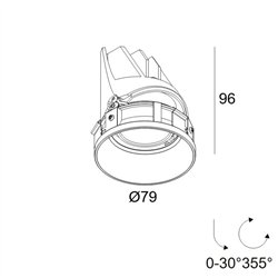 Delta Light ENTERO RD-S TRIMLESS HE Ceiling lamp