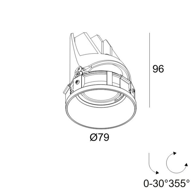Delta Light ENTERO RD-S TRIMLESS HE Plafondlamp