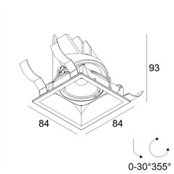 Delta Light ENTERO SQ-S HE Ceiling lamp