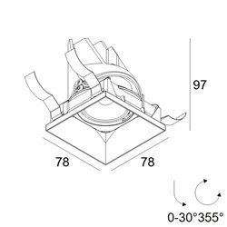 Delta Light ENTERO SQ-S TRIMLESS HE Ceiling lamp