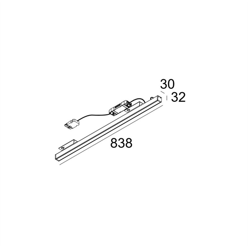 Delta Light D-LINER 30 SBL LOC1 838 DIM5 Plafondlamp