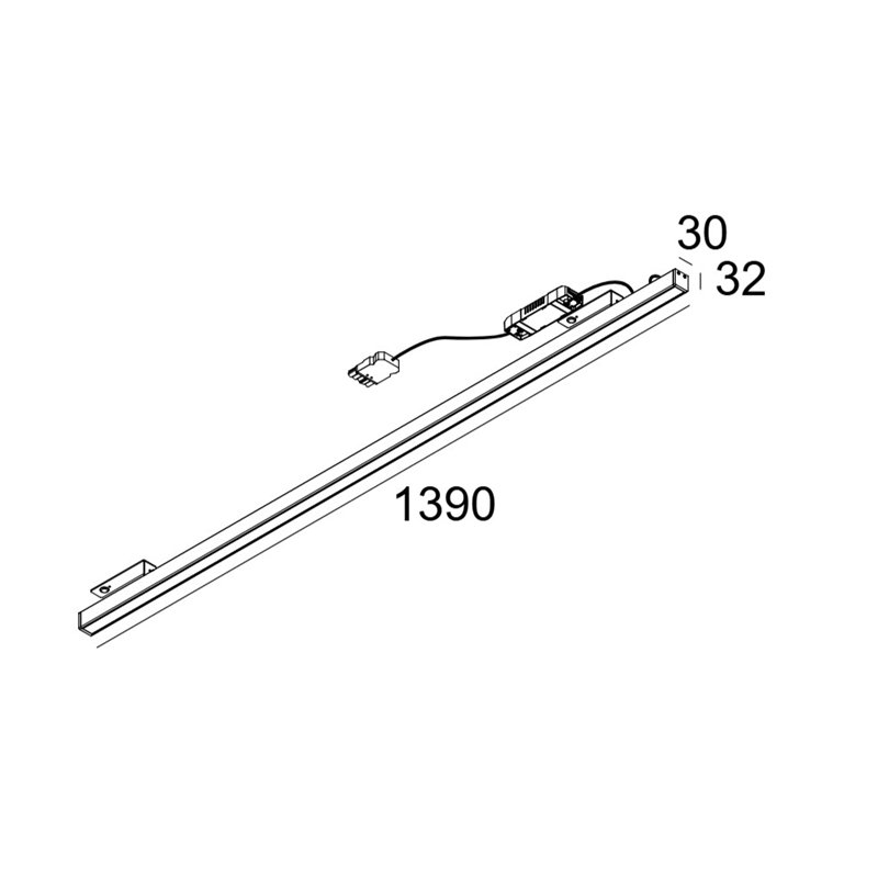 Delta Light D-LINER 30 SBL LOC1 1390 DIM5 Plafondlamp