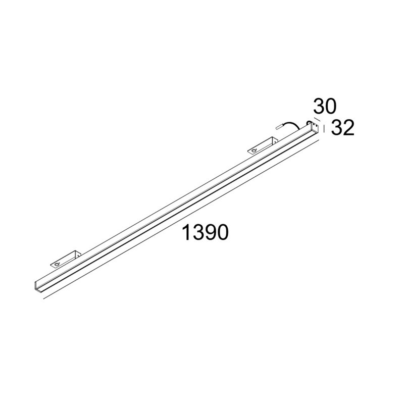 Delta Light D-LINER 30 SBL LOC2 1390 RD Plafondlamp