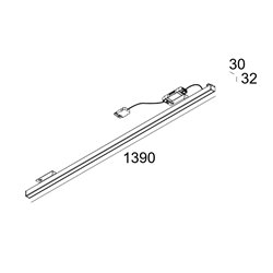 Delta Light D-LINER 30 SBL LOC2 1390 DIM5 Ceiling lamp