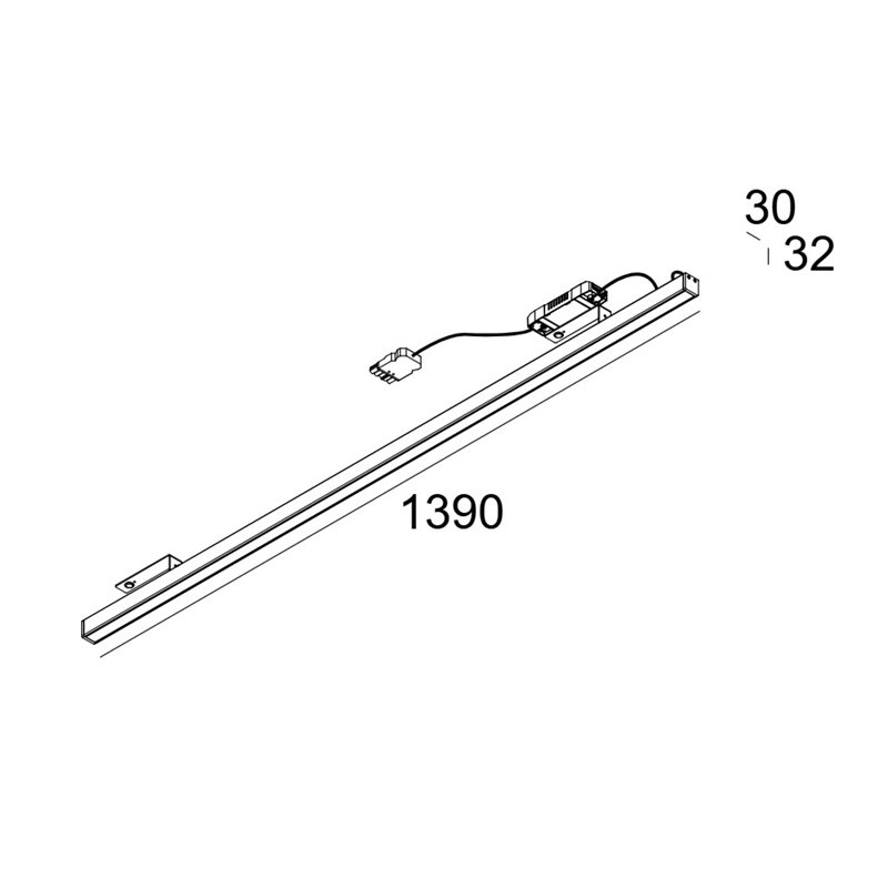 Delta Light D-LINER 30 SBL LOC2 1390 DIM5 Plafondlamp