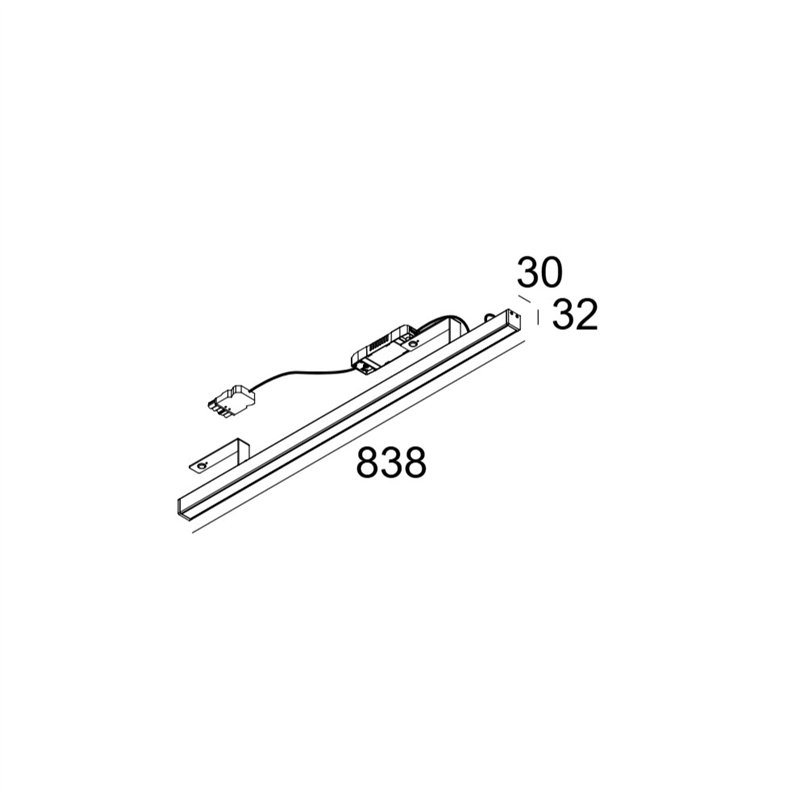 Delta Light D-LINER 30 SBL LOC3 838 DIM5 Plafondlamp