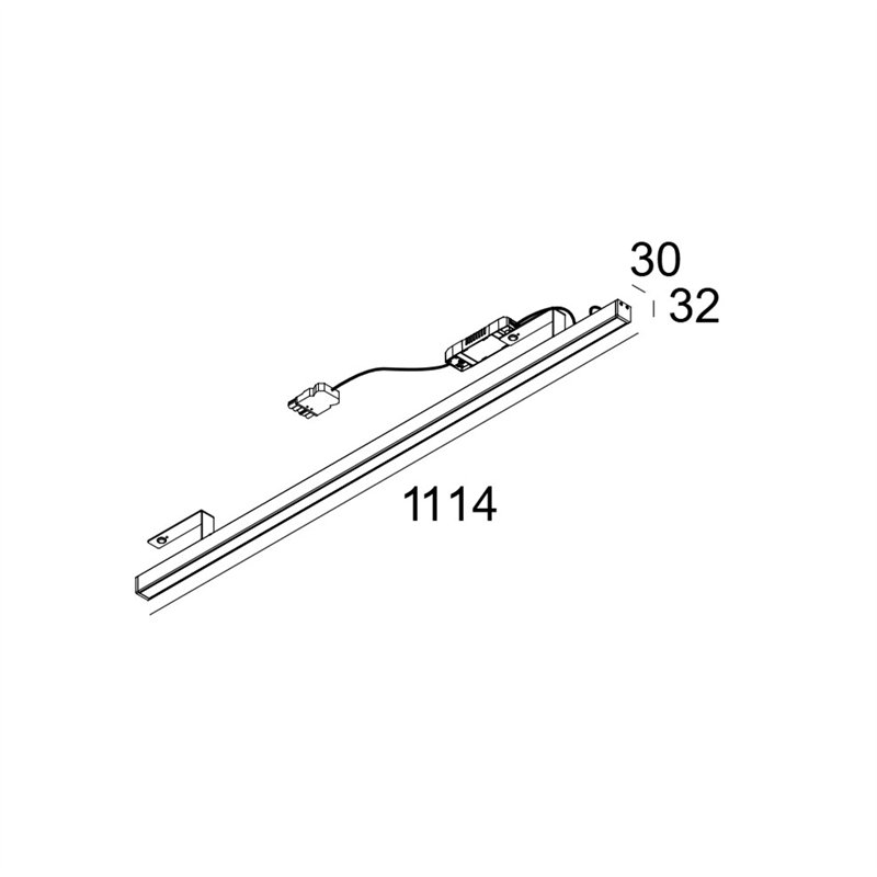 Delta Light D-LINER 30 SBL LOC3 1114 DIM5 Plafondlamp
