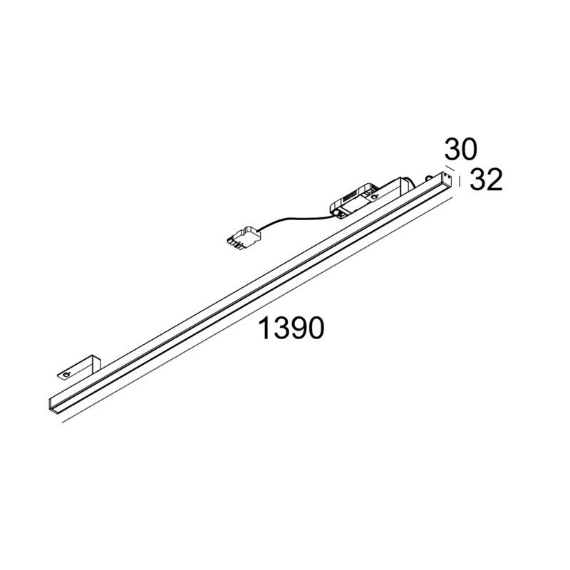 Delta Light D-LINER 30 SBL LOC3 1390 DIM5 Plafondlamp