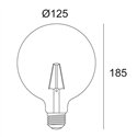 Delta Light LED FILAMENT GL125 E27 8W 2700K - GOLD