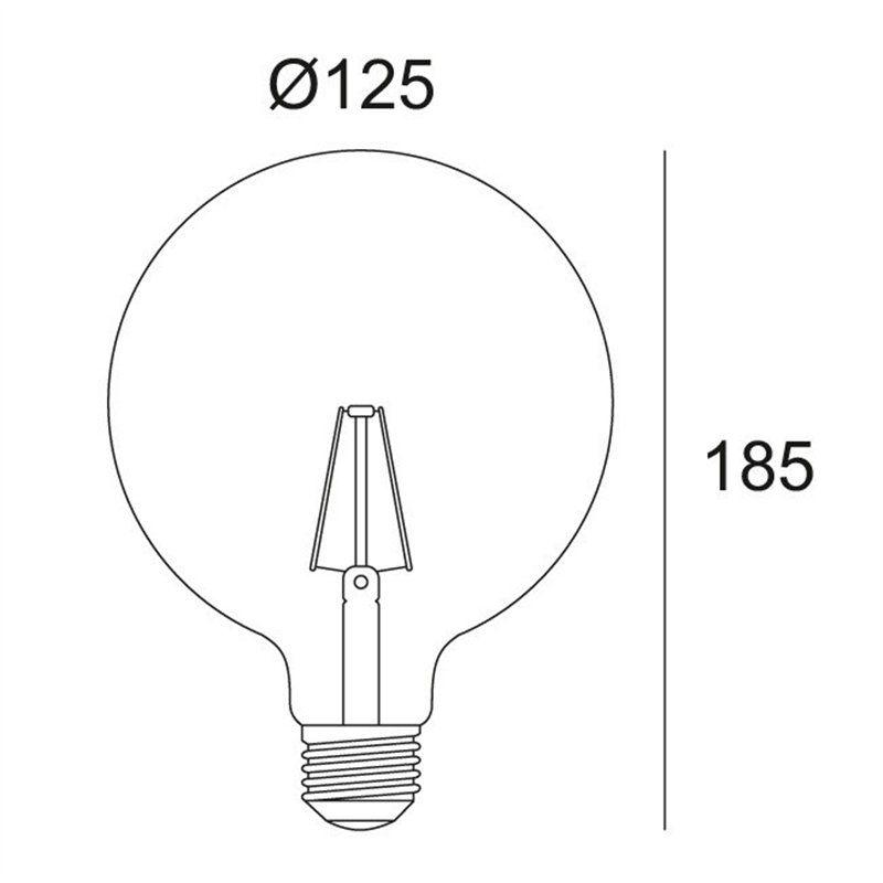 Delta Light LED FILAMENT GL125 E27 8W 2700K - GOLD