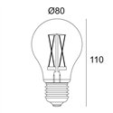 Delta Light LED FILAMENT GL80 E27 6W 2200K - SMOKE