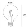 Delta Light LED FILAMENT GL95 E27 8W 2700K