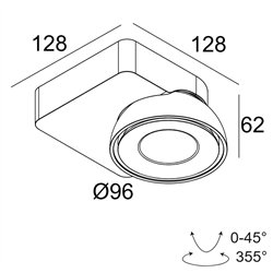 Delta Light TWEETER M ON 1 DIM8 Ceiling lamp / Wall lamp