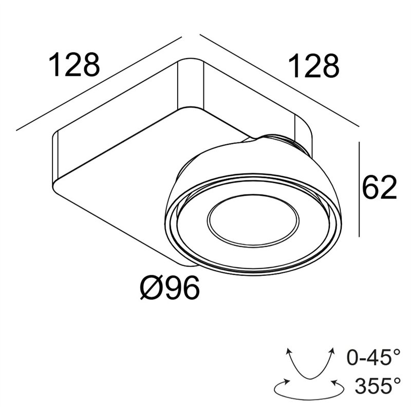 Delta Light TWEETER M ON 1 DIM8 Plafondlamp / Wandlamp