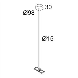 Delta Light CENTRAL ROD SUSPENSION SUPERNOVA FLAT 1m Suspension lamp