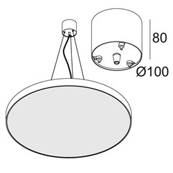 Delta Light CENTRAL SUSPENSION SUPERNOVA FLAT 3m Suspension lamp