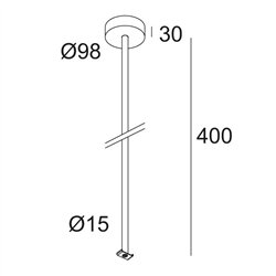 Delta Light OAO - ROD SUSPENSION 0,4m Suspension lamp