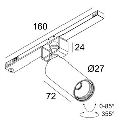 Delta Light SPL14 - SPY 27 DIM5 Track lighting fixture