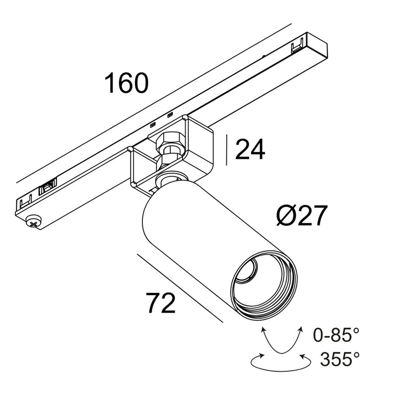 Delta Light SPL14 - SPY 27 DIM5 Trackverlichting