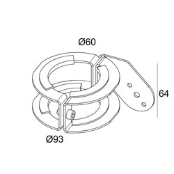 Delta Light Frax Pole 60 Bracket