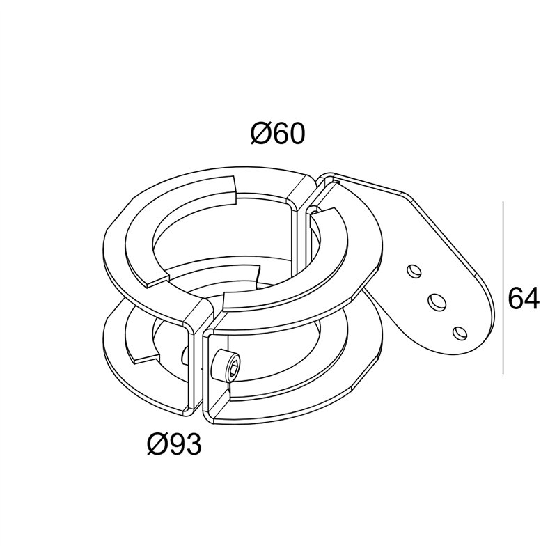 Delta Light Frax Pole 60 Bracket