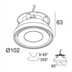 Delta Light TWEETER M TRIMLESS Recessed spot