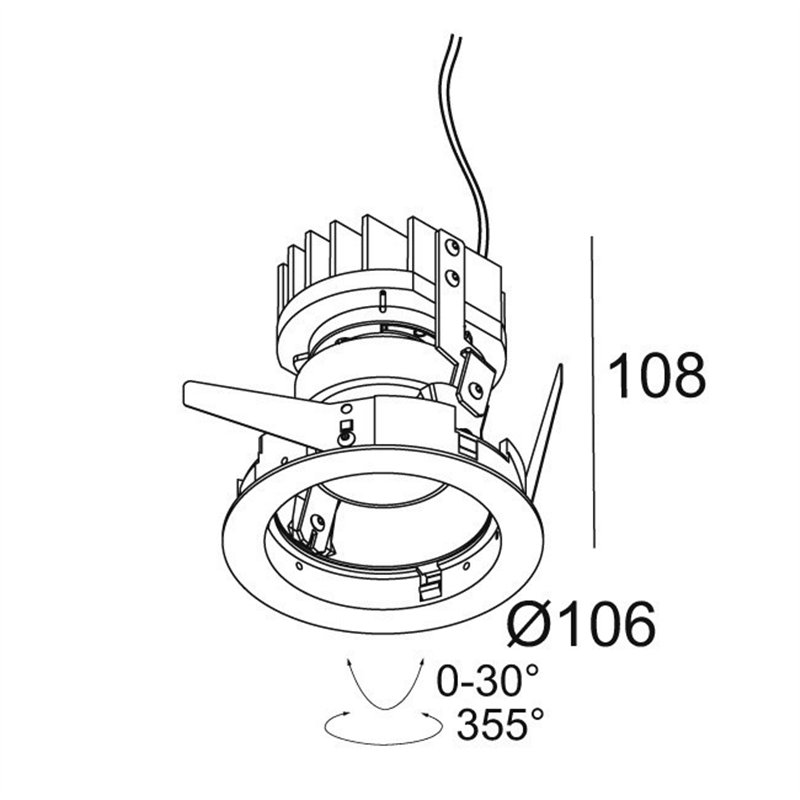 Delta Light iMAX II ROUND ADJUSTABLE LP Inbouwspot