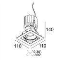 Delta Light iMAX II SQUARE ADJUSTABLE MP Inbouwspot