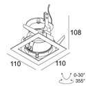 Delta Light iMAX II SQUARE ADJUSTABLE CL6 Inbouwspot