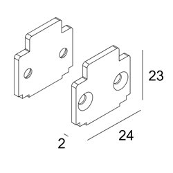 Delta Light TGL-TR - END CAP SET