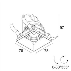 Delta Light ENTERO SQ-S TRIMLESS Built in spot