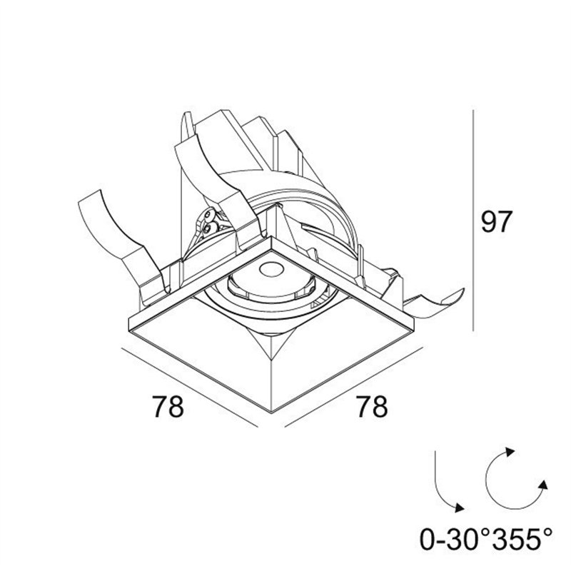 Delta Light ENTERO SQ-S TRIMLESS Inbouwspot