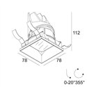 Delta Light ENTERO SQ-S TRIMLESS IP TW Inbouwspot
