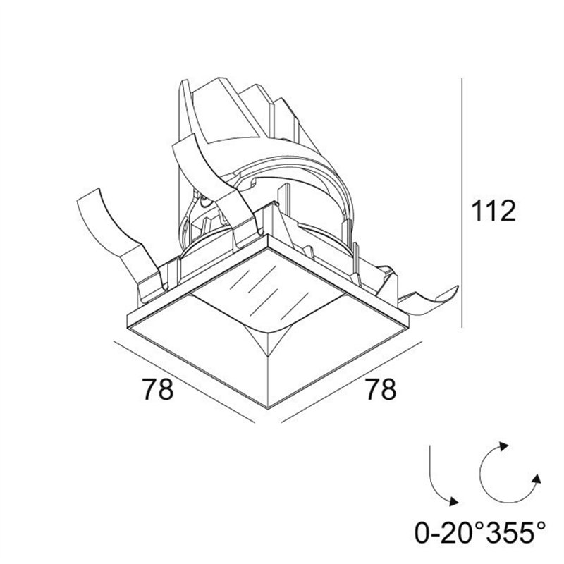 Delta Light ENTERO SQ-S TRIMLESS IP TW Inbouwspot