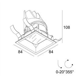 Delta Light ENTERO SQ-S IP Built in spot
