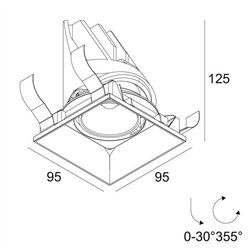 Delta Light ENTERO SQ-M TRIMLESS TW Built in spot