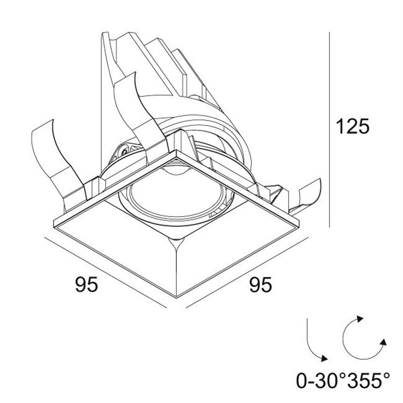 Delta Light ENTERO SQ-M TRIMLESS TW Inbouwspot