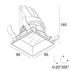 Delta Light ENTERO SQ-M TRIMLESS IP SOFT Built in spot