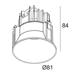 Delta Light Deep Ringo Trimless Soft recessed spot