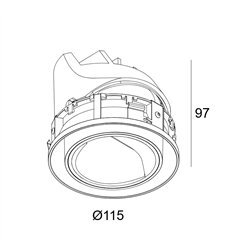 Delta Light Entero Rd-L Trimless Wallwash recessed spot