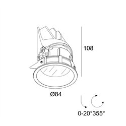 Delta Light Entero Rd-S Ip Soft recessed spot
