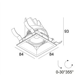 Delta Light Entero Sq-S Soft recessed spot