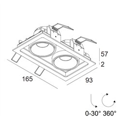 Delta Light Minigrid 67 In 2 recessed spot