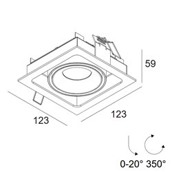Delta Light Minigrid In 1 recessed spot