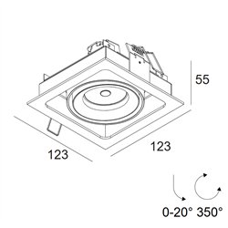 Delta Light Minigrid In 1 Hi Led recessed spot