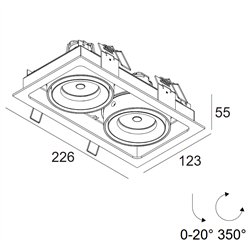 Delta Light Minigrid In 2 Hi Led recessed spot